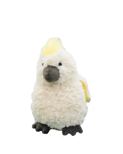 Curly Cockatoo Soft Toy White 18cm 