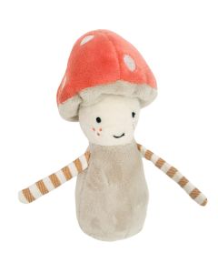 Toadstool Rattle Red & Bisque 13cm 