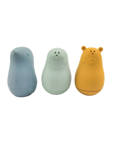 Bird, Penguin and Bear Bath Toy Blue 10c