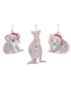 FB Christmas Aus Animals Cutouts Hanging