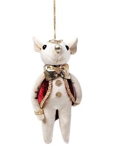 Fancy Mouse Hanging Decoration White 17c
