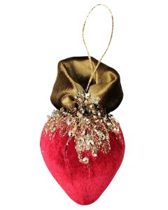 Strawberry Hanging Decoration Red 12cm 
