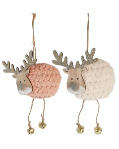 Cute Knitted Reindeer Hanging Decoration