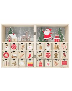 Reindeer & Santa Advent Calendar Red & G