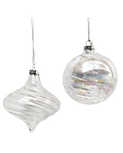 Swirl Glass Onion & Bauble Hanging Decor