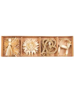 Urban Products Straw Snowflake Tree Topper Natural & Re