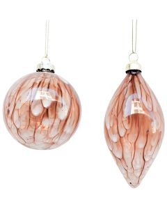 Speckle Glass Teardrop & Bauble Hanging 