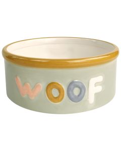 Perfect Pets Woof Dog Bowl Mint  Colour