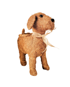 HUSK Dog Planter Brown 32cm 