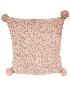 Sale Pom Poms Boucle Cushion Pink 40cm 