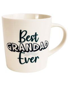 Best Ever Grandad Mug White & Navy 470ml