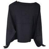 Camille Poncho Black One Size