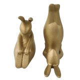 Yoga Bunnies Figurine Gold 14cm S/2