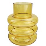 Tommy Ring Glass Vase Amber Med 22cm 
