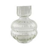Tommy Squat Glass Vase Clear Sm 15cm 