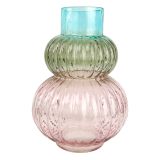 Tommy Orb Glass Vase Rose, Amber & Sky L