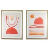 sale Demi Abstract Wall Art Pink & Red 6