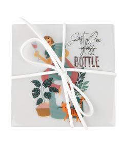 Just One Bottle Coaster Colourful 10cm S