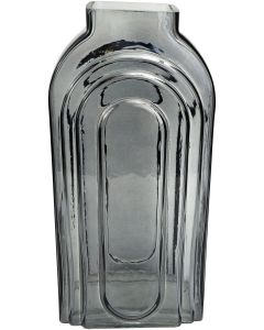 Tommy Tall Glass Vase Steel Lg 27cm 