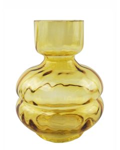 Tommy Squat Glass Vase Amber Sm 15cm 