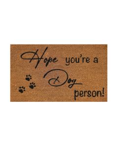Dog Person Doormat Black 45x75cm 