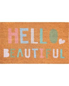 Hello Beautiful Doormat Colourful 45x75c